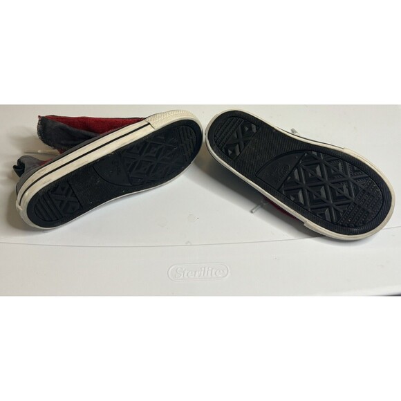 Converse All Star Chuck Taylor Toddler Shoes Size 9 Hook And Loop Gray High Top - Picture 7 of 9